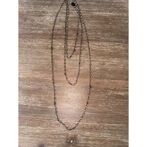 Henri Bendel Crystal Beaded Necklace Layered‎ Strand Long Fashion Jewelry